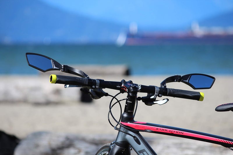 Hafny New Handlebar Bike Mirror  HD Blast-Resistant  Safe Crystal Clear Glass Mirror  Adjustable Rotatable Bike Mirror  Rearview Mirror  Bicycle Mirror HF-MR095 - Image 2